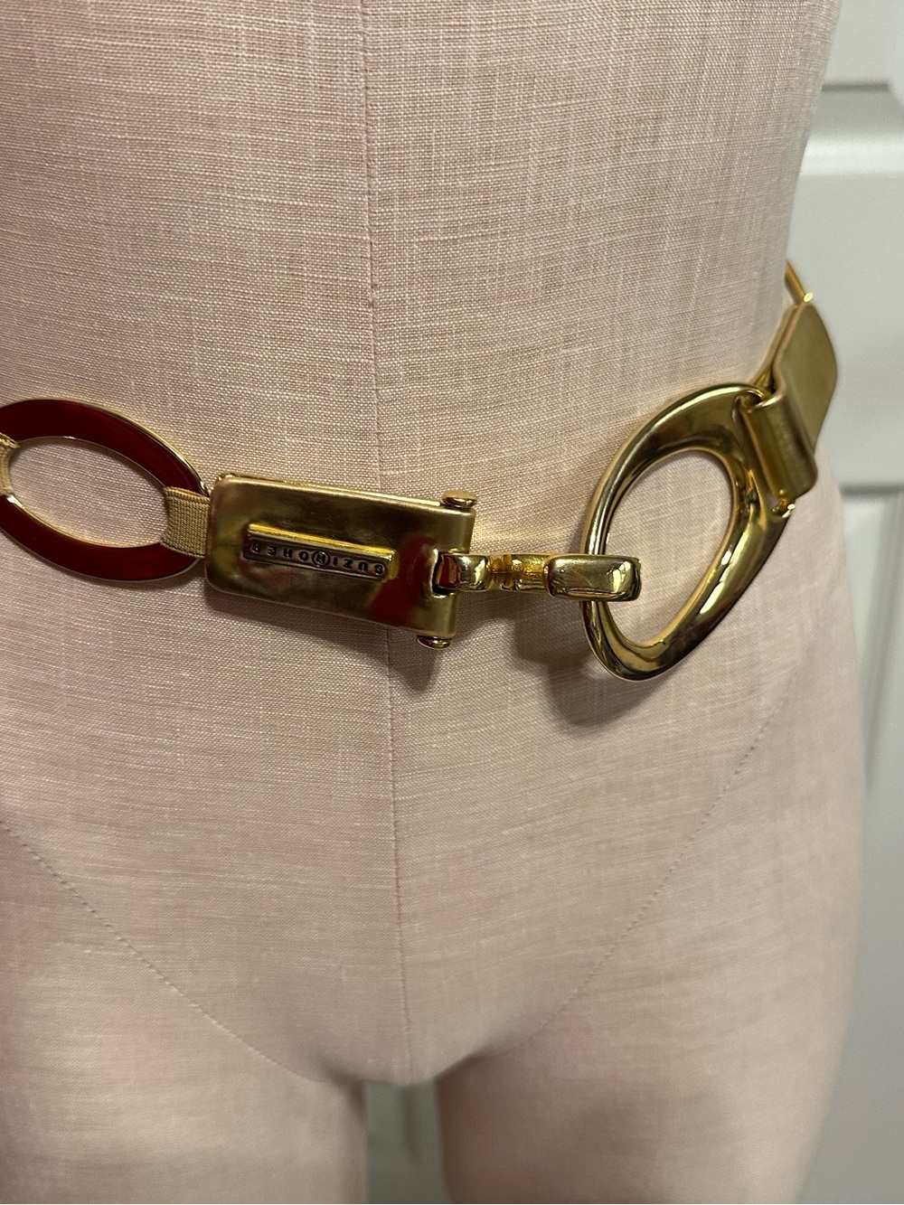 Suzi Roher Gold Tone Buckle Belt